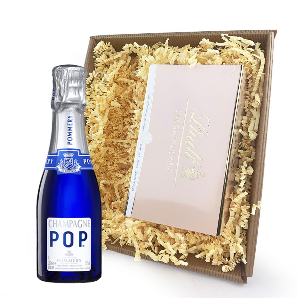 Mini Pommery POP Brut Champagne 20cl Champagne and Chocolates In Tray