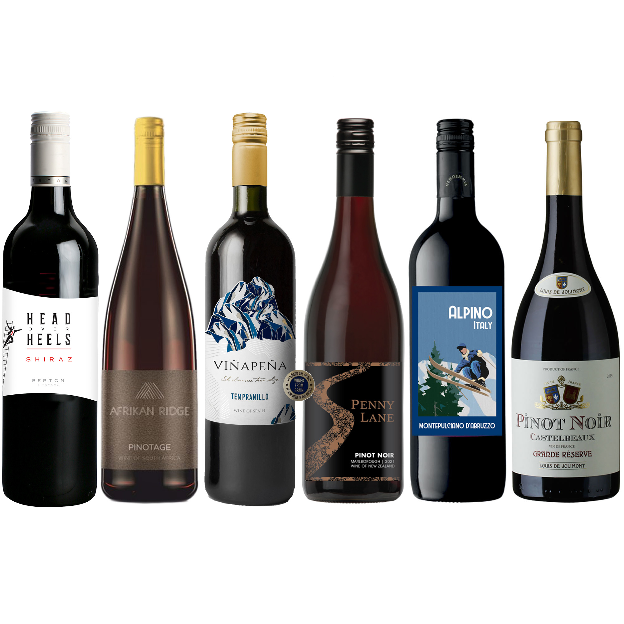 Mixed Case Of Six Red Wines
