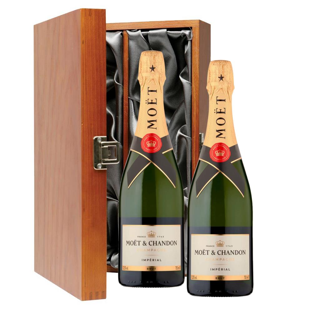 Moet & Chandon Brut Champagne 75cl Twin Luxury Gift Boxed Champagne (2x75cl)