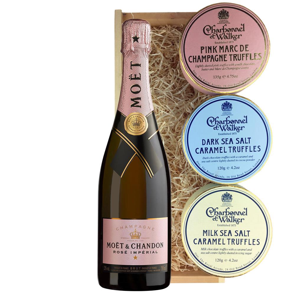 Moet & Chandon Rose 75cl And Charbonnel
