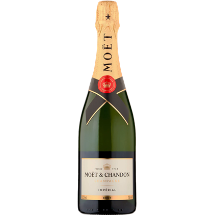 View Moet And Chandon Brut Champagne 75cl With Diamante Crystal Flutes number 1