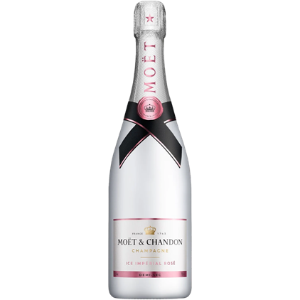 View Moet and Chandon Ice Imperial Rose 75cl in Burgundy Presentation Set With Flutes number 1