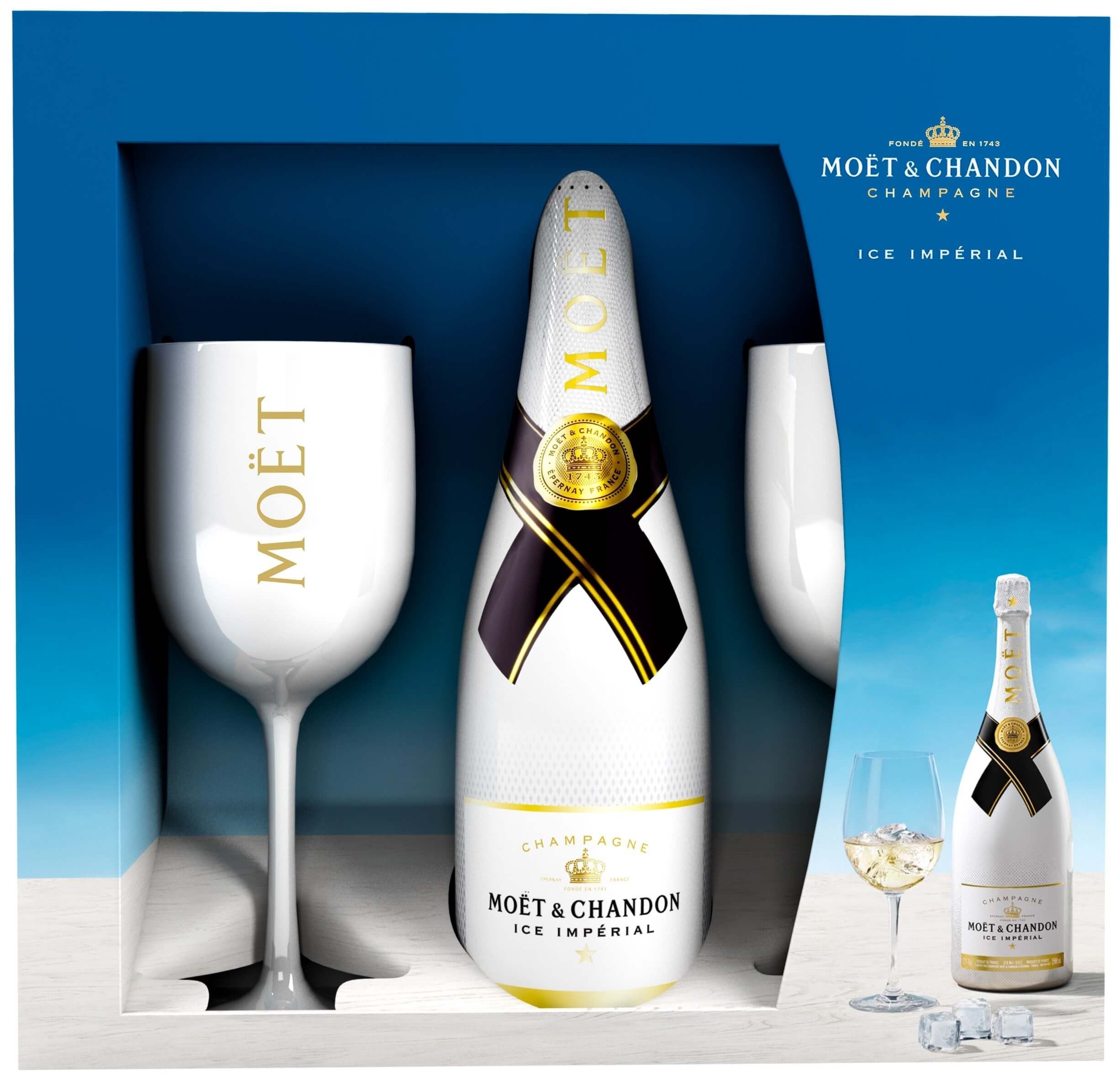 Buy Moet And Chandon Ice Imperial NV 75cl And 2 Glasses Pack