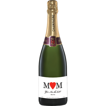 View Personalised Champagne - Heart Mam And Flutes In Luxury Presentation Box number 1