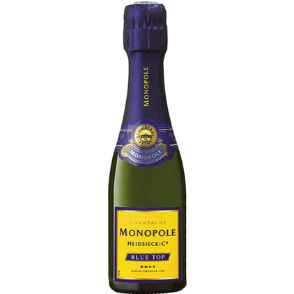 View Mini Monopole Blue Top Brut 20cl And Chocolates In Gift Hamper number 1