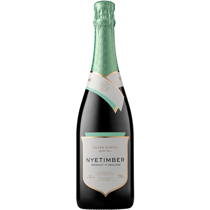 View Nyetimber Demi-Sec NV English Sparkling Wine in Burgundy Presentation Set With Flutes number 1