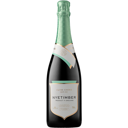 View Nyetimber Demi-Sec NV English Sparkling Wine in Burgundy Presentation Set With Flutes number 1