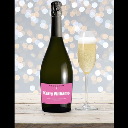 View Personalised Prosecco - Pink Label number 1