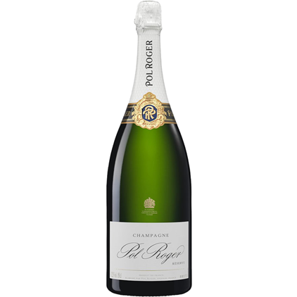 View Magnum of Pol Roger Brut Reserve Champagne 1.5L And Strawberry Charbonnel Truffles Magnum Box number 1
