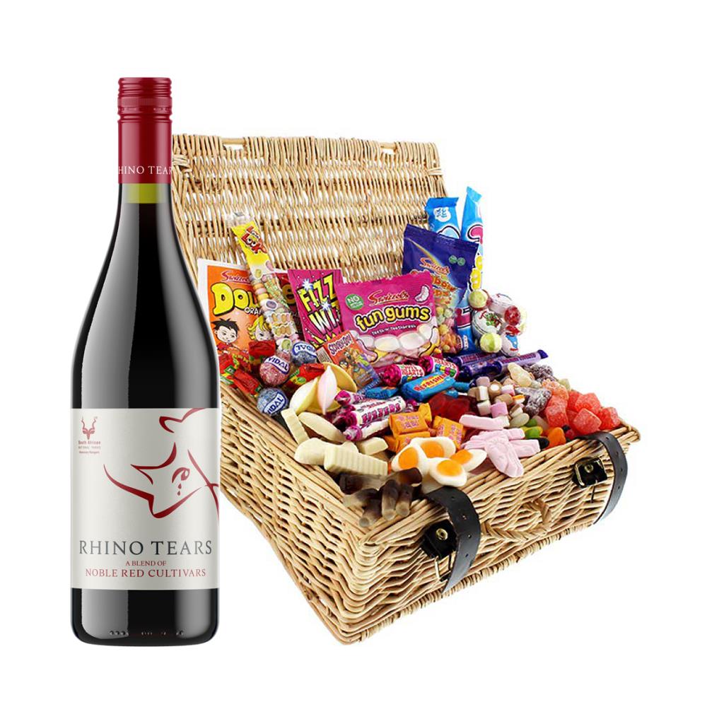Rhino Tears Noble Read Cultivars 75cl Red Wine And Retro Sweet Hamper