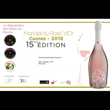 View Drusian Spumante Rose Mari in Burgundy Luxury Presentation Set With Flutes number 1