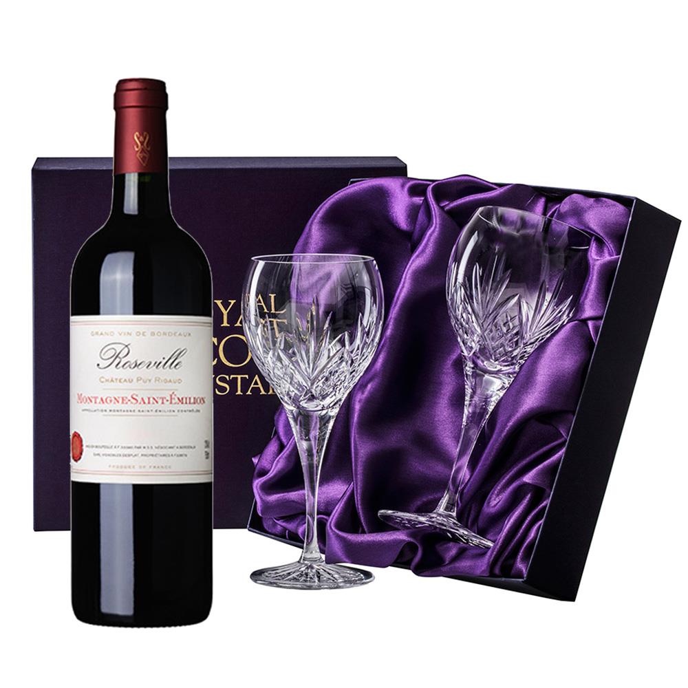 Roseville Bordeaux St Emilion, With Royal Scot Wine Glasses