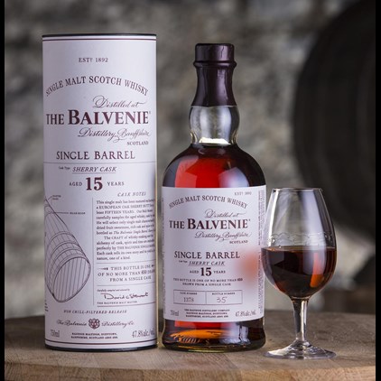 View Balvenie Single Barrel 15 Year Old Sherry Cask Speyside Malt Whisky number 1
