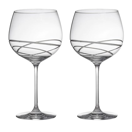 View Skye 2 Gin and Tonic (G&T) Copa Glasses 210mm (Presentation Boxed) Royal Scot Crystal number 1