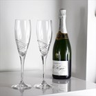 View Skye 2 Champagne Flutes 250mm (Presentation Boxed) Royal Scot Crystal number 1