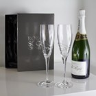View Skye 2 Champagne Flutes 250mm (Presentation Boxed) Royal Scot Crystal number 1