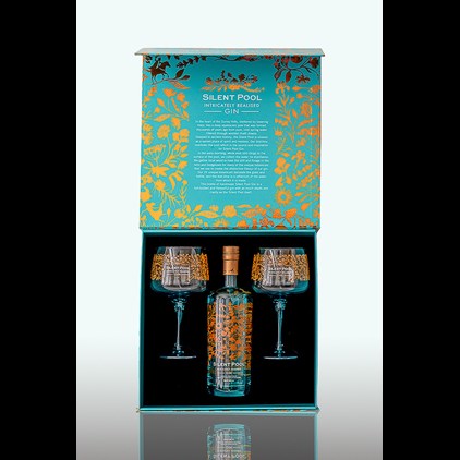 View Silent Pool Gin and Copa Glasses Gift Set number 1