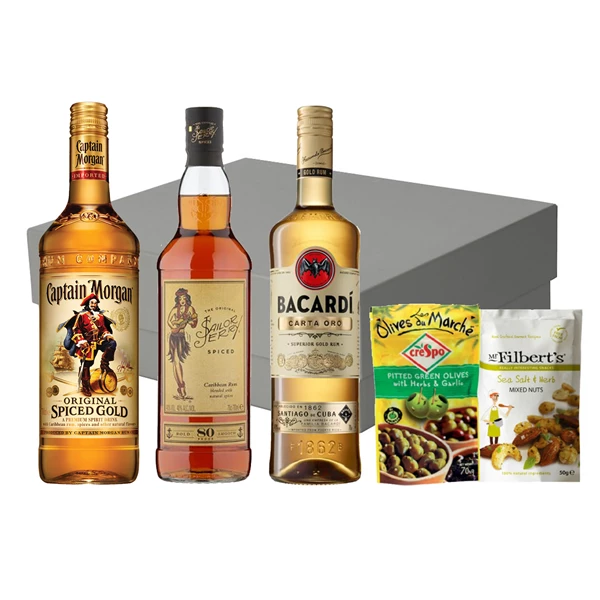 Spiced Rum Hamper with Nuts and Olives