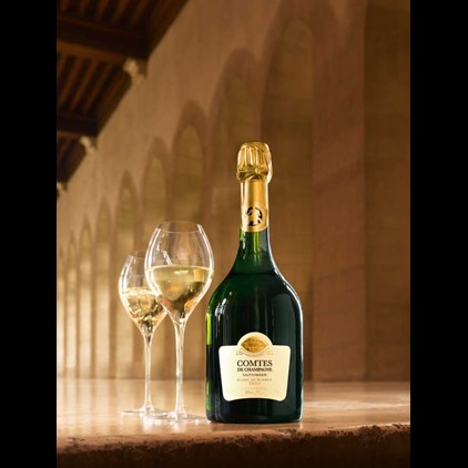 View 3 x Taittinger Comtes De Champagne Blanc De Blanc in Taittinger Treble Gift Box number 1