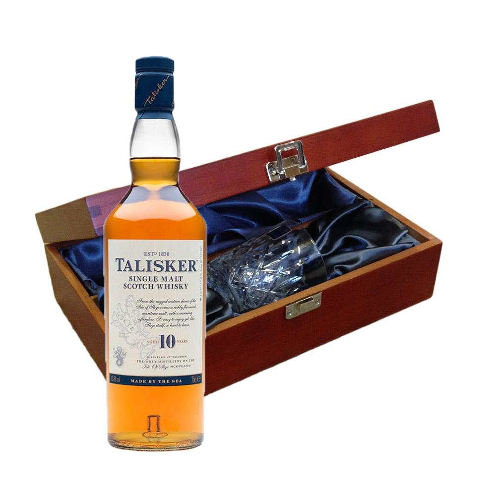 Talisker 10 year old Highland Malt 70cl In Luxury Box With Royal Scot Glass