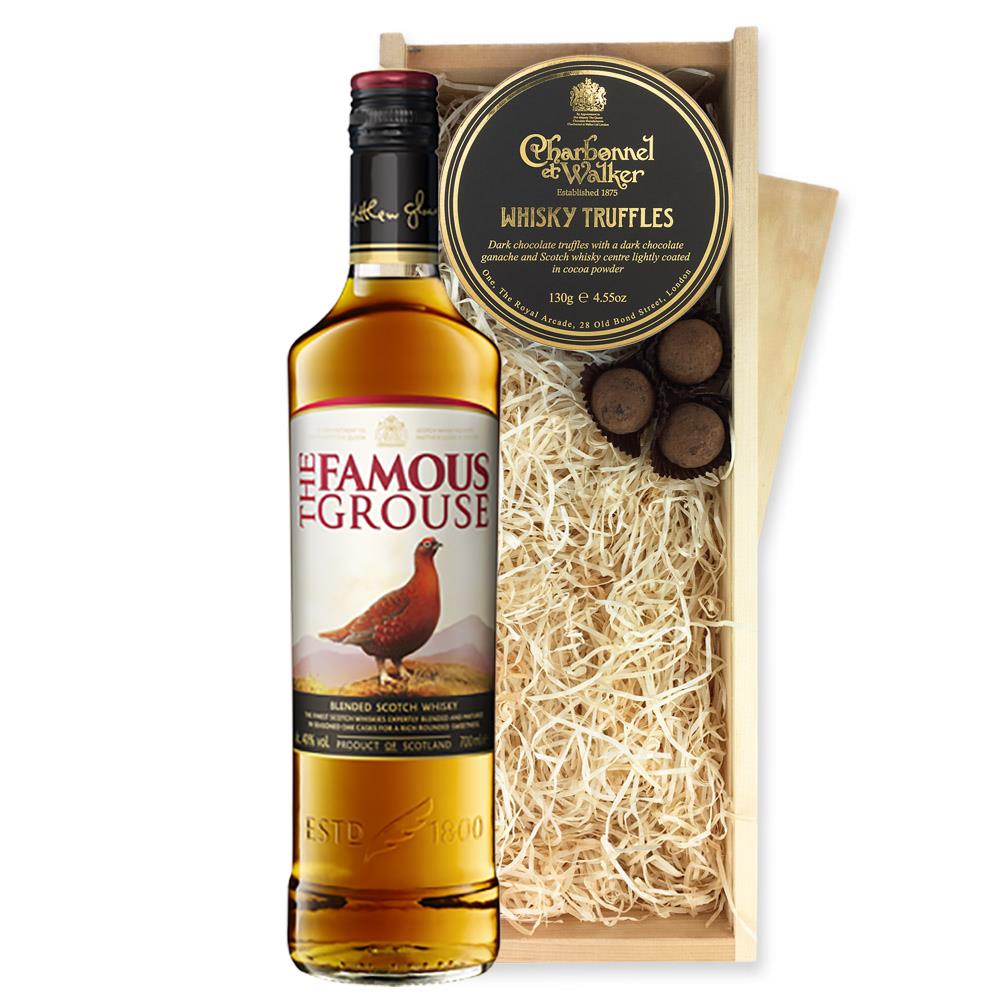 The Famous Grouse 70cl And Whisky Charbonnel Truffles Chocolate Box