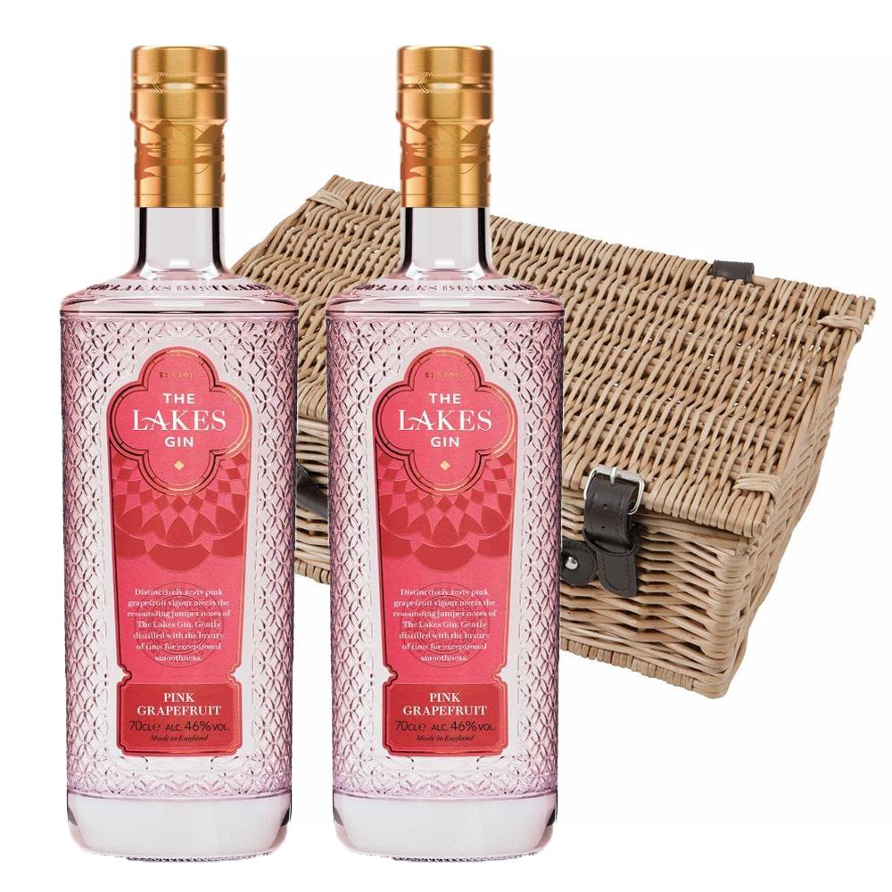The Lakes Pink Grapefruit Gin 70cl Duo Hamper (2x70cl)