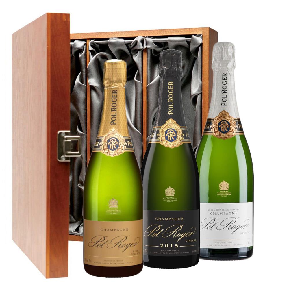 The Pol Roger Collection Trio Luxury Gift Boxed Champagne