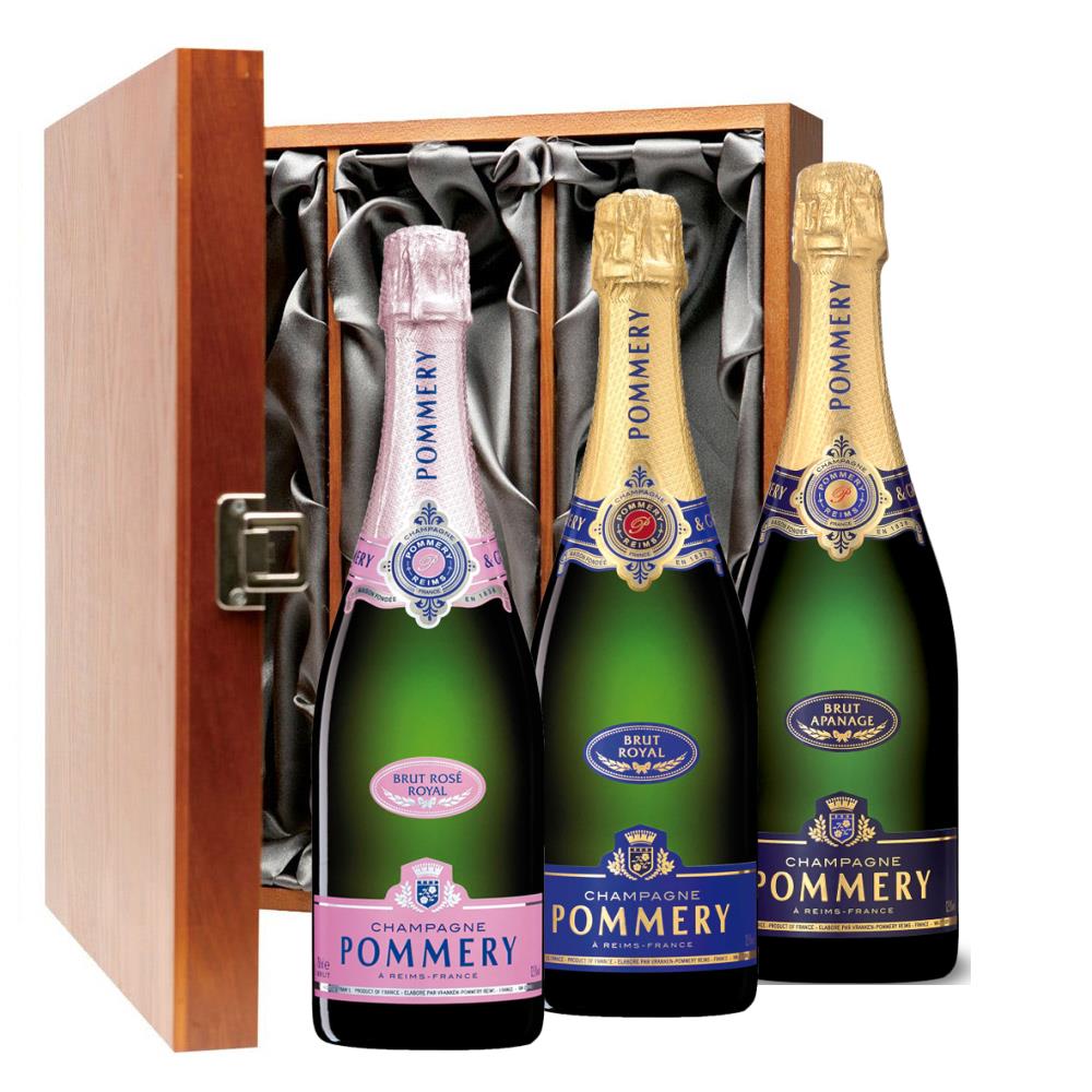 The Pommery Collection Trio Luxury Gift Boxed Champagne