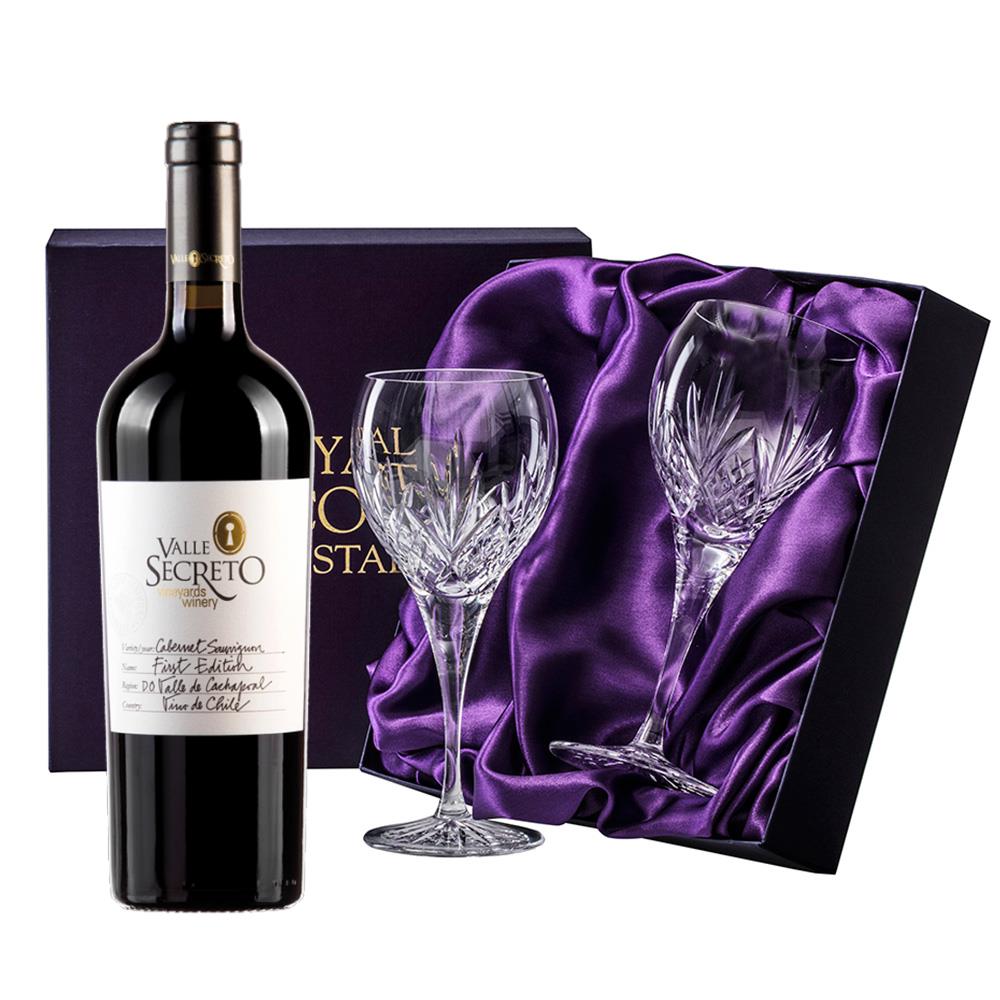 Valle Secreto First Edition Cabernet Sauvignon, With Royal Scot Wine Glasses