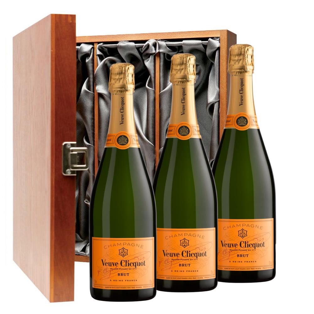 Veuve Clicquot Yellow Label Brut 75cl Trio Luxury Gift Boxed Champagne