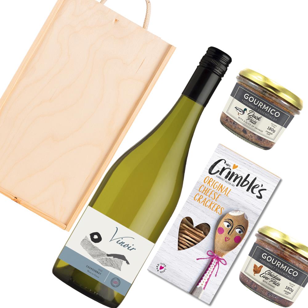 Vinoir Chardonnay 75cl White Wine And Pate Gift Box