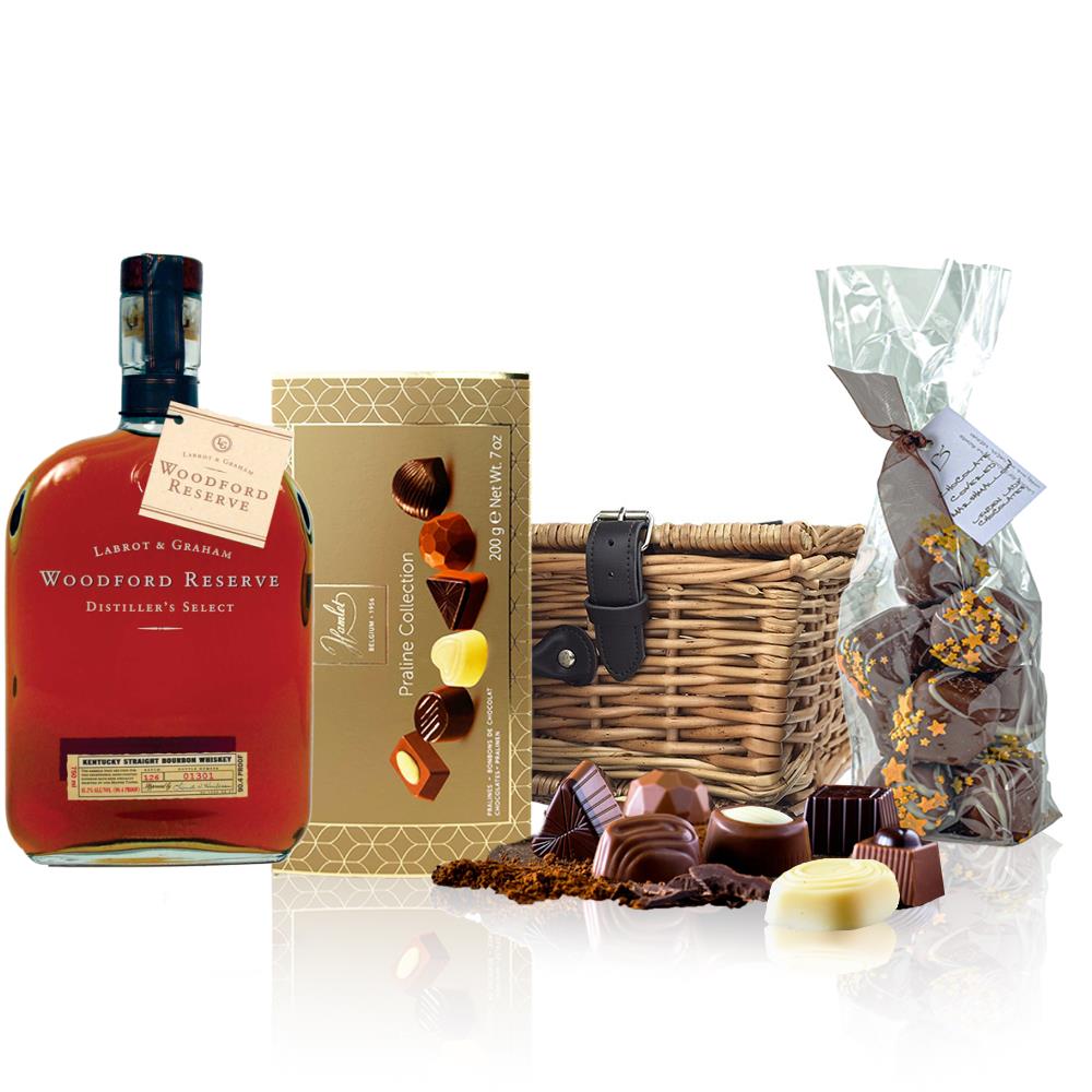 Woodford Reserve Bourbon 70cl And Chocolates Hamper