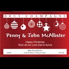 View Personalised Champagne - Xmas 2 Label And Flutes In Luxury Presentation Box number 1