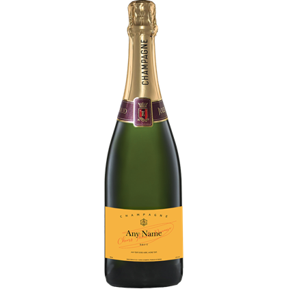 View Personalised Champagne - Yellow Label And Flutes In Luxury Presentation Box number 1