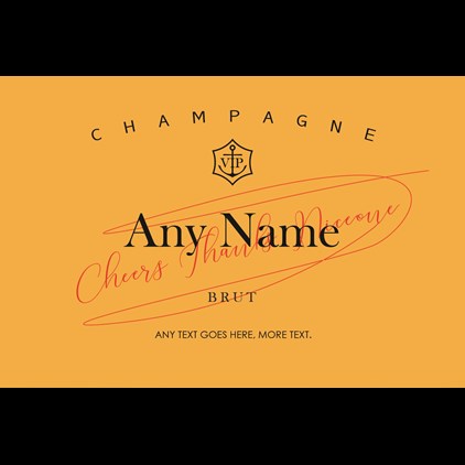 View Personalised Champagne - Yellow Label And Flutes In Luxury Presentation Box number 1