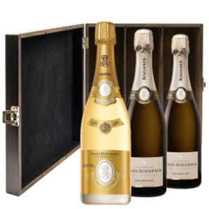 Buy 2 x Louis Roederer Collection 244 And 1 Cristal Brut Trio Luxury Gift Boxed Champagne