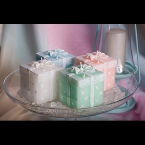 Buy Pink Gift Box Novelty Candle With Wax Decorative Bow