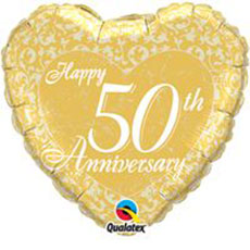 Buy Happy 50th Anniversary Helium Balloon