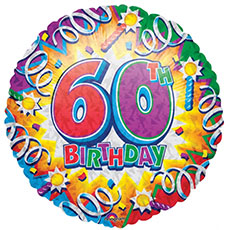 Buy Happy 60th Birthday Helium Balloon