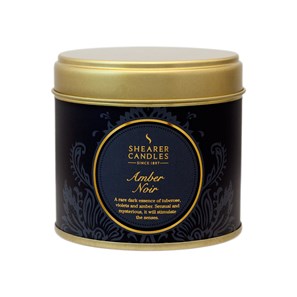 Buy Amber Noir Large Candle Tin By Shearer Candles