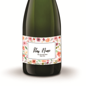 Buy Personalised Champagne - Art Border Label