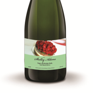 Buy Personalised Champagne - Birthday Cake Label