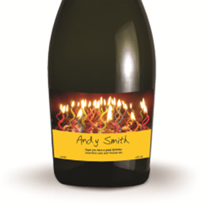 Buy Personalised Prosecco - Birthday Candles Label