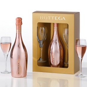 Buy Bottega Rose Gold Rarity Gift Set with 2 Flutes 75cl