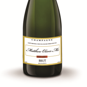 Buy Personalised Champagne - White Gold Label