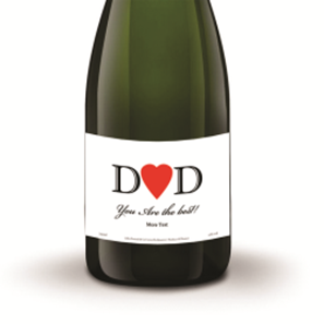 Buy Personalised Champagne - Heart Dad