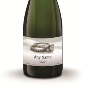 Buy Personalised Champagne - Engagement Ring Label