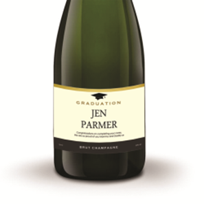 Buy Personalised Champagne - Graduation Label