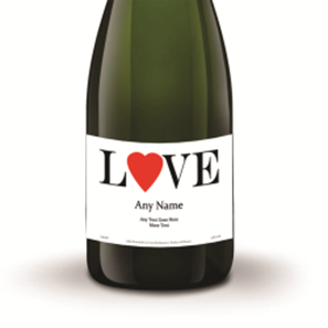 Buy Personalised Champagne - Love Label