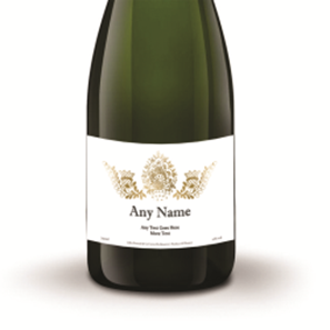 Buy Personalised Champagne - Gold Ornate Label